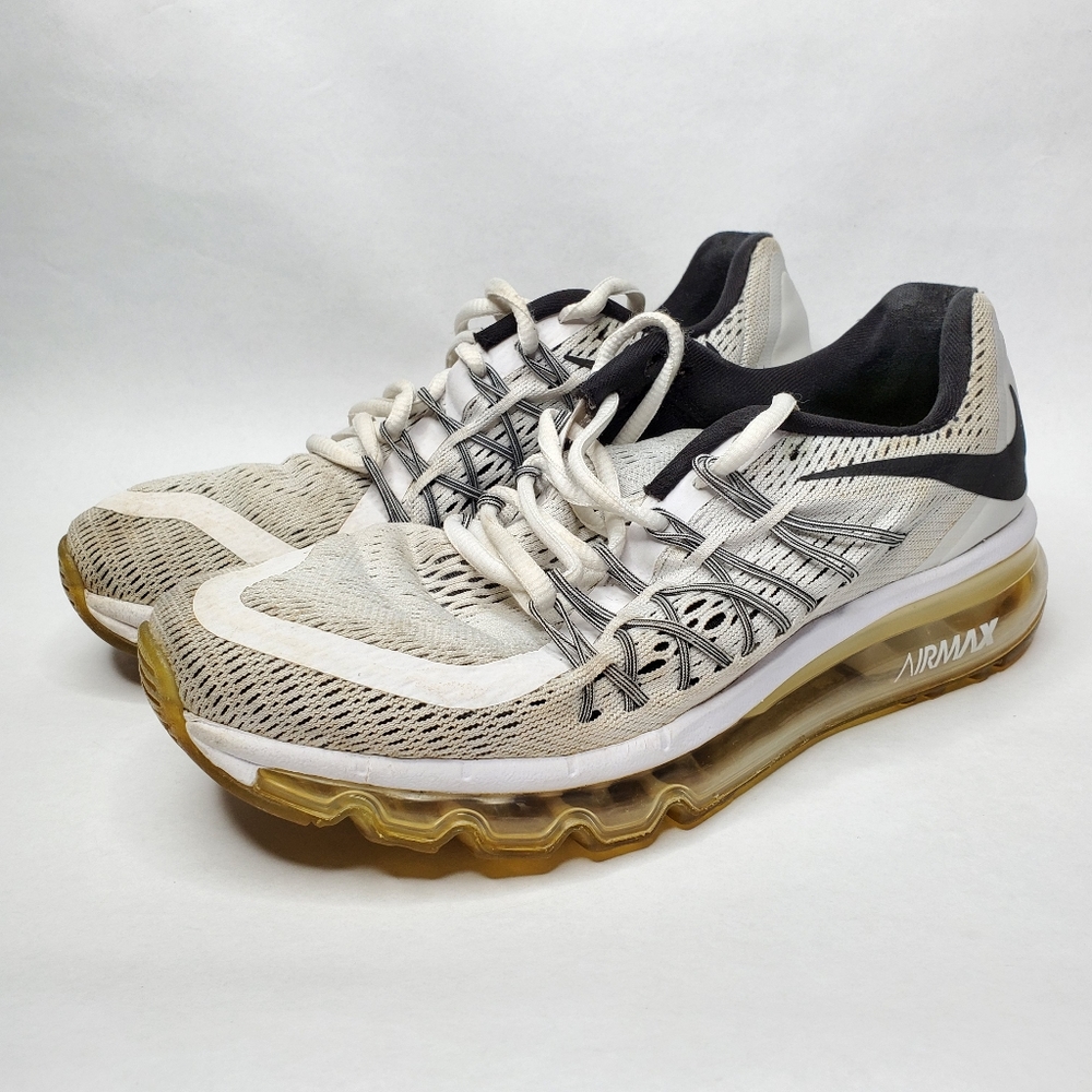 Nike Womens Air Max Lace Up Low Top White Sneaker Workout Gym Shoes Size 7.5